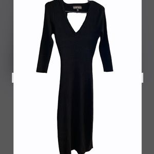 Black cut out sweater dress